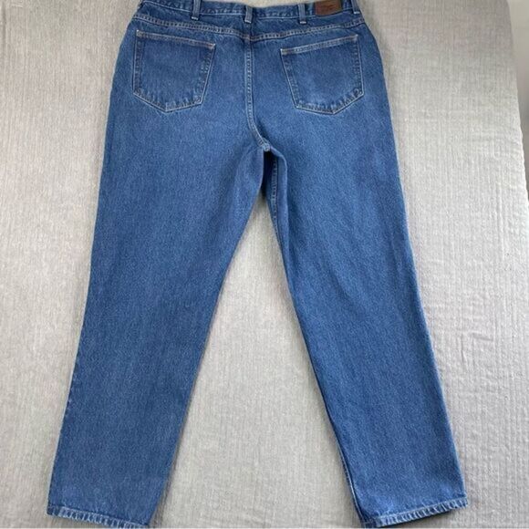 LL Bean Natural Fit Relaxed Tapered Denim Jeans Men’s Size 42x34 - Picture 1 of 8